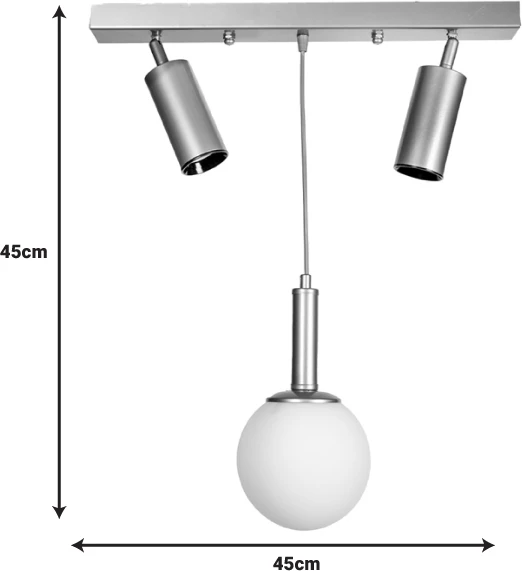 Dritë tavani Barten E27 metal i zi 45x30x45cm