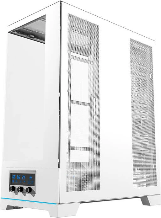 Kasë Darkflash DY451L, Big Tower, pa ventilatorë, ATX, xham i temperuar, e bardhë