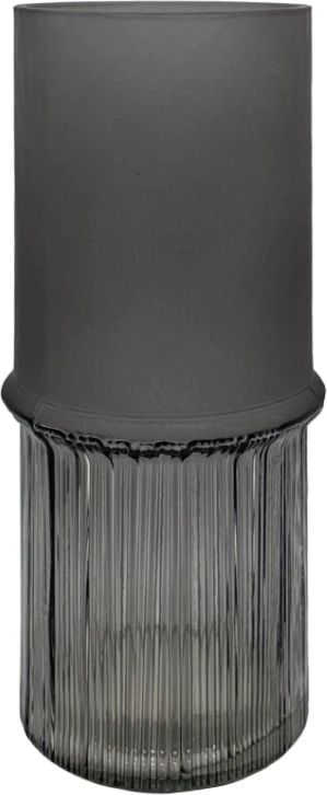 Vazo qelqi, ngjyrë gri, 11x11x25.5cm