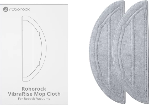 Set leckash mopi zëvendësuese, Roborock, Q10 VF/Q10 VF+ (MPN 8.02.0436), për pastrim të lagësht, gri, paketim 2 copë