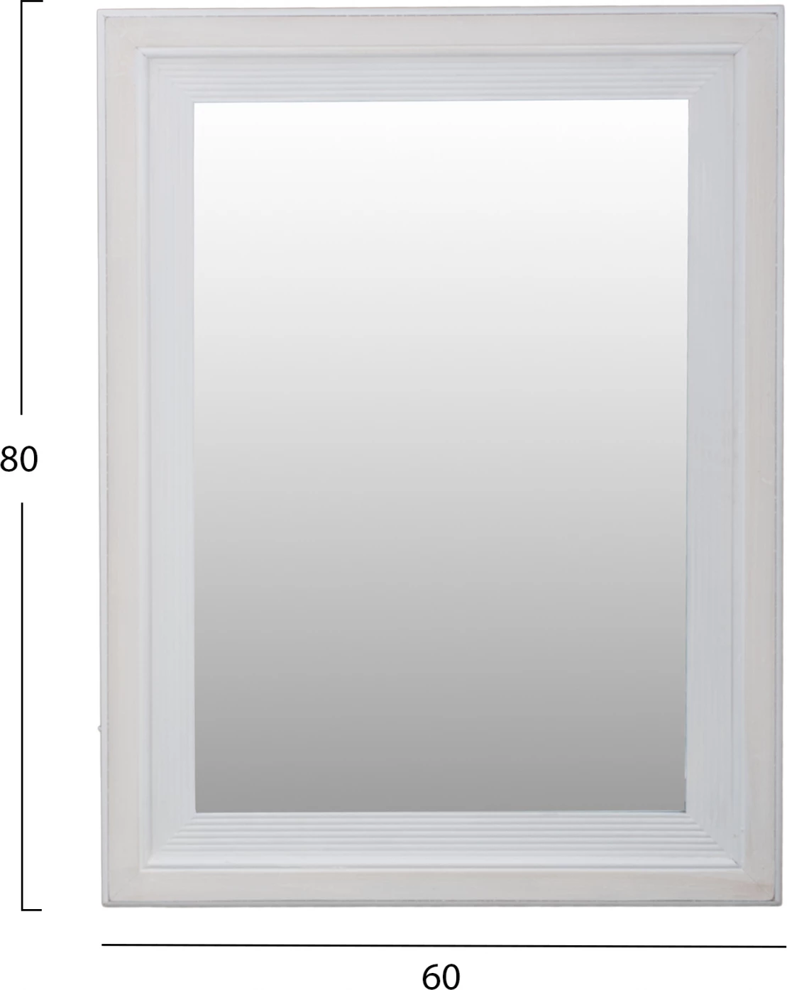 Pasqyrë FH7191, patinë e bardhë, 60x2x80 cm