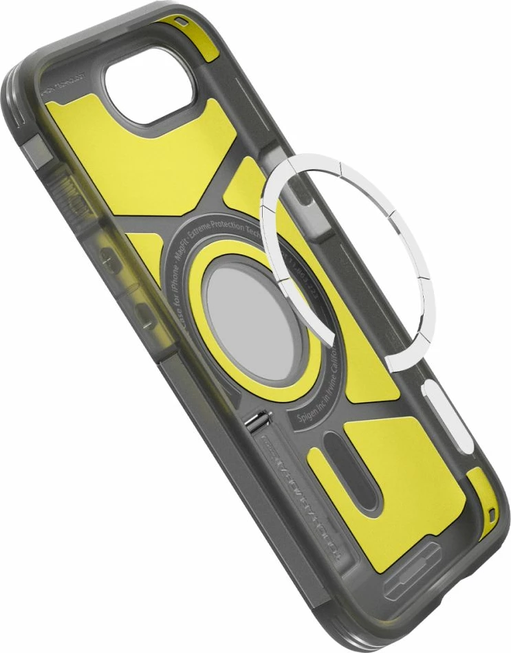 Mbështjellës Spigen Tough Armor MagSafe për iPhone 16e, Gri/Transparent