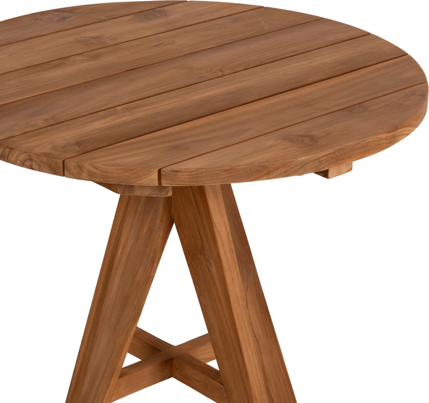 Tavolinë e rrumbullakët për jashtë, LEO, dru teak, FH9623.11, 80x80x75H cm