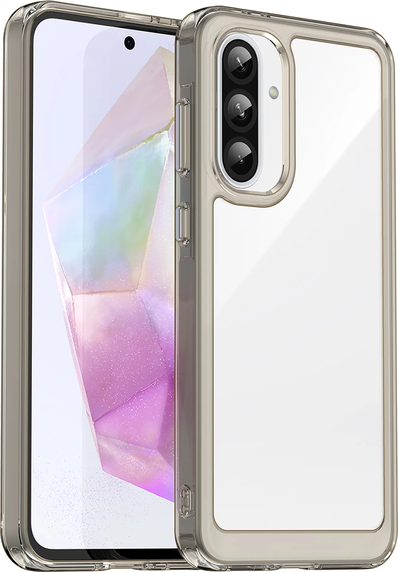Mbështjellës Hurtel Outer Space Case për Samsung Galaxy A56, gjysmë-transparent, i zi