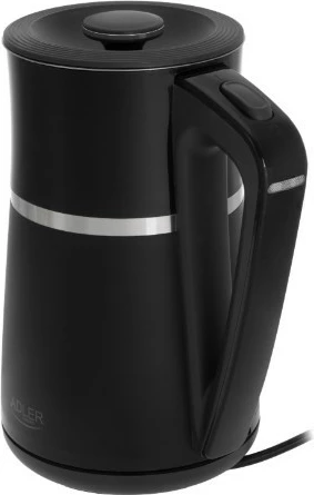 Ujëzjerë elektrik Adler AD 1355b 1.7 L 2200 W mur i dyfishtë bazë rrotulluese e zezë