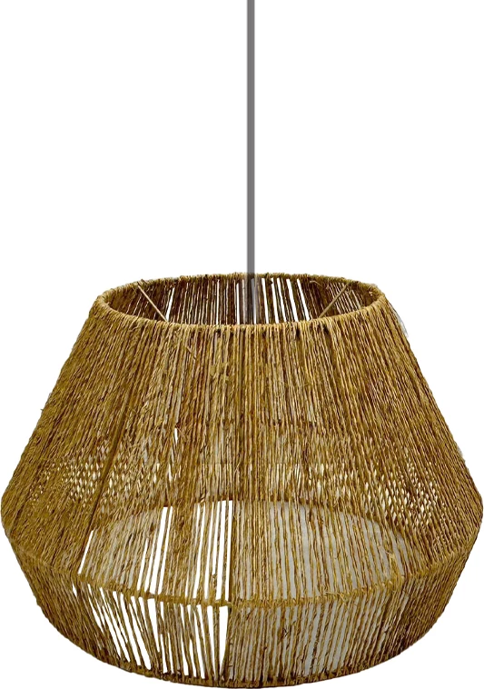 Llambë tavani prej jute natyrale, CANE, 45x45x28cm