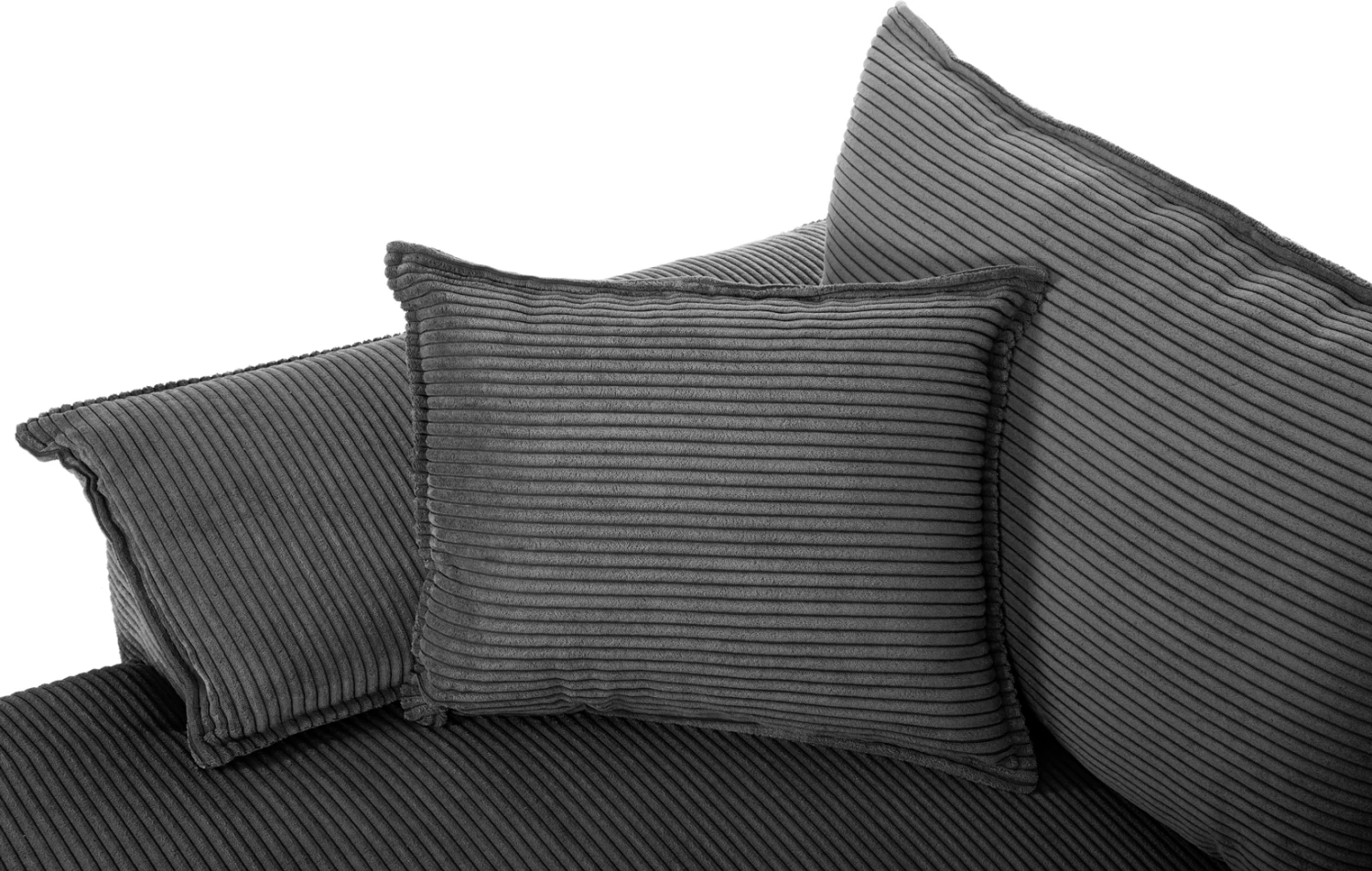 Kënd divan-shtrat me hapësirë ruajtëse ALDO FH3276.02L pëlhurë antracit 256x91-159x87H cm