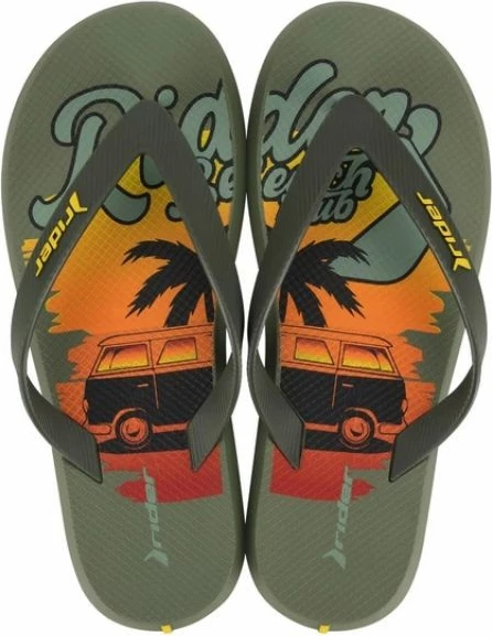 Flip-flopa për meshkuj Rider, të gjelbra