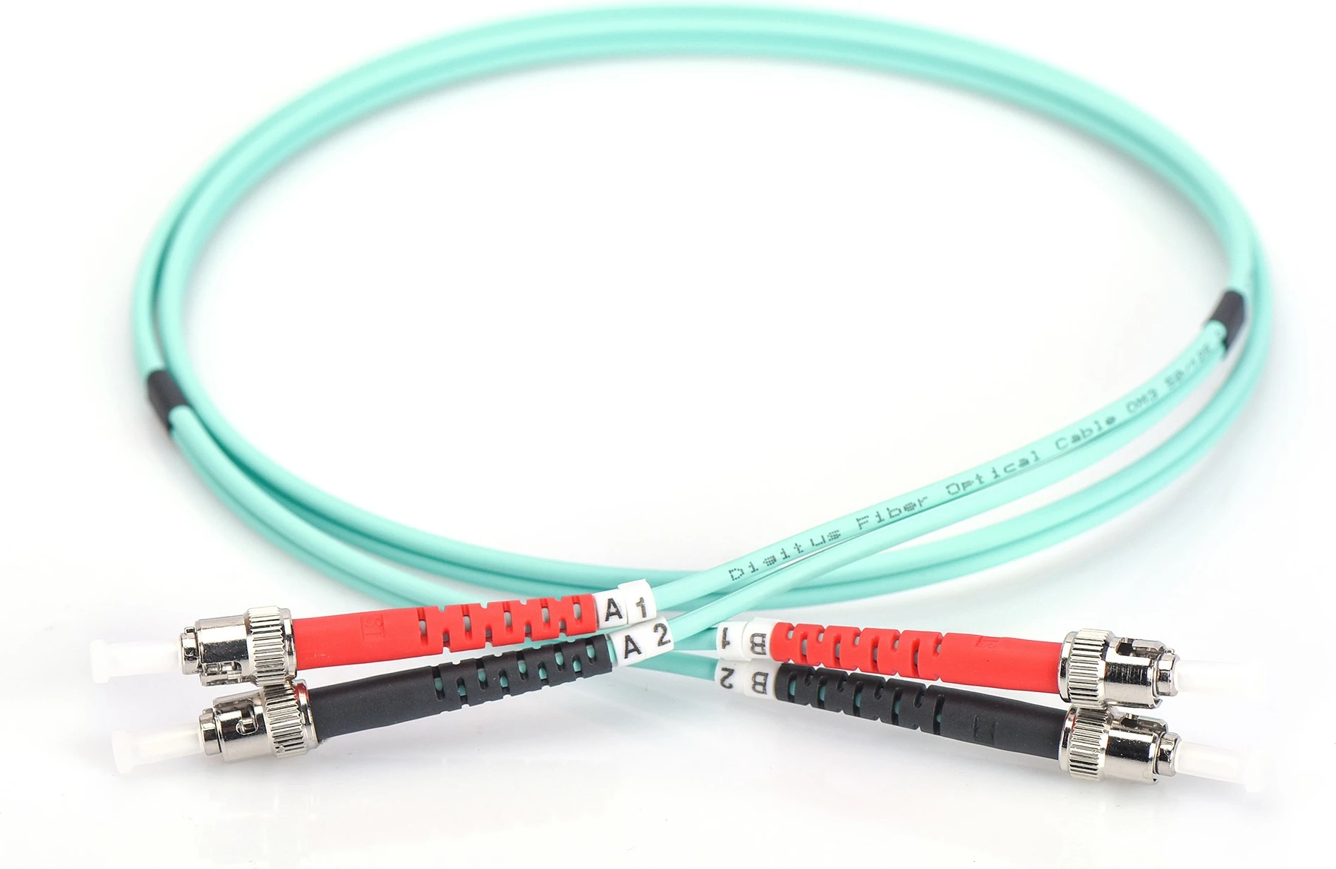 Kabëll optik Digitus OM3, 10m, ST-ST, aqua