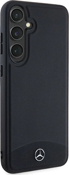 Mbështjellës Mercedes Leather Textured & Plain MagSafe për Samsung Galaxy S24, i zi