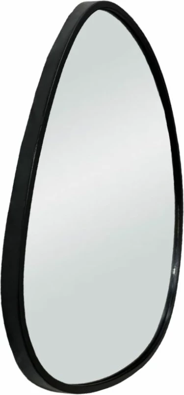 Pasqyrë muri Abstract, kornizë metalike e zezë, 60x2x60