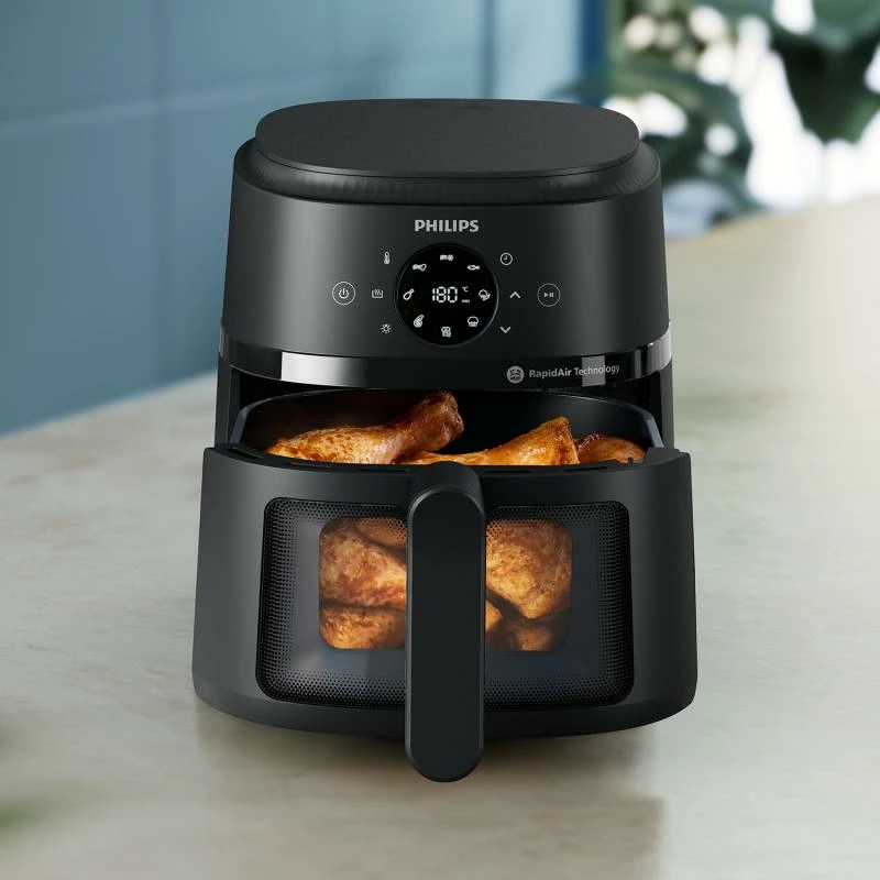 Fritezë me ajër, Philips, NA220/00, 4.2 L, 1500 W, e zezë