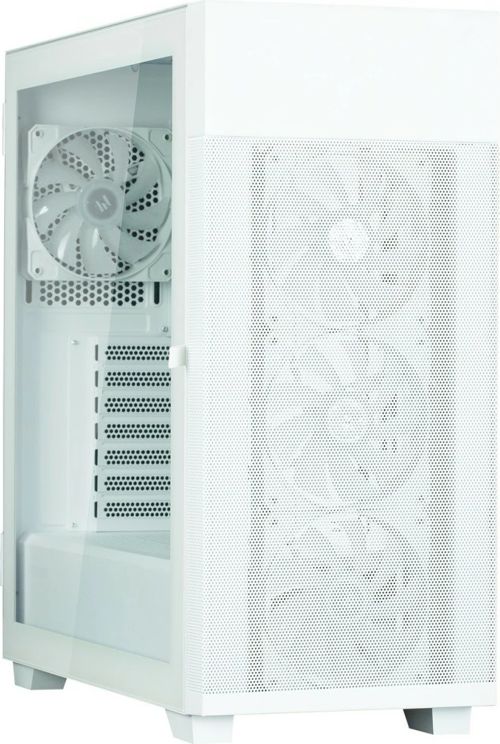 Kasë Zalman S5 NEO, ATX Mid Tower, 4 ventilatorë RGB, e bardhë