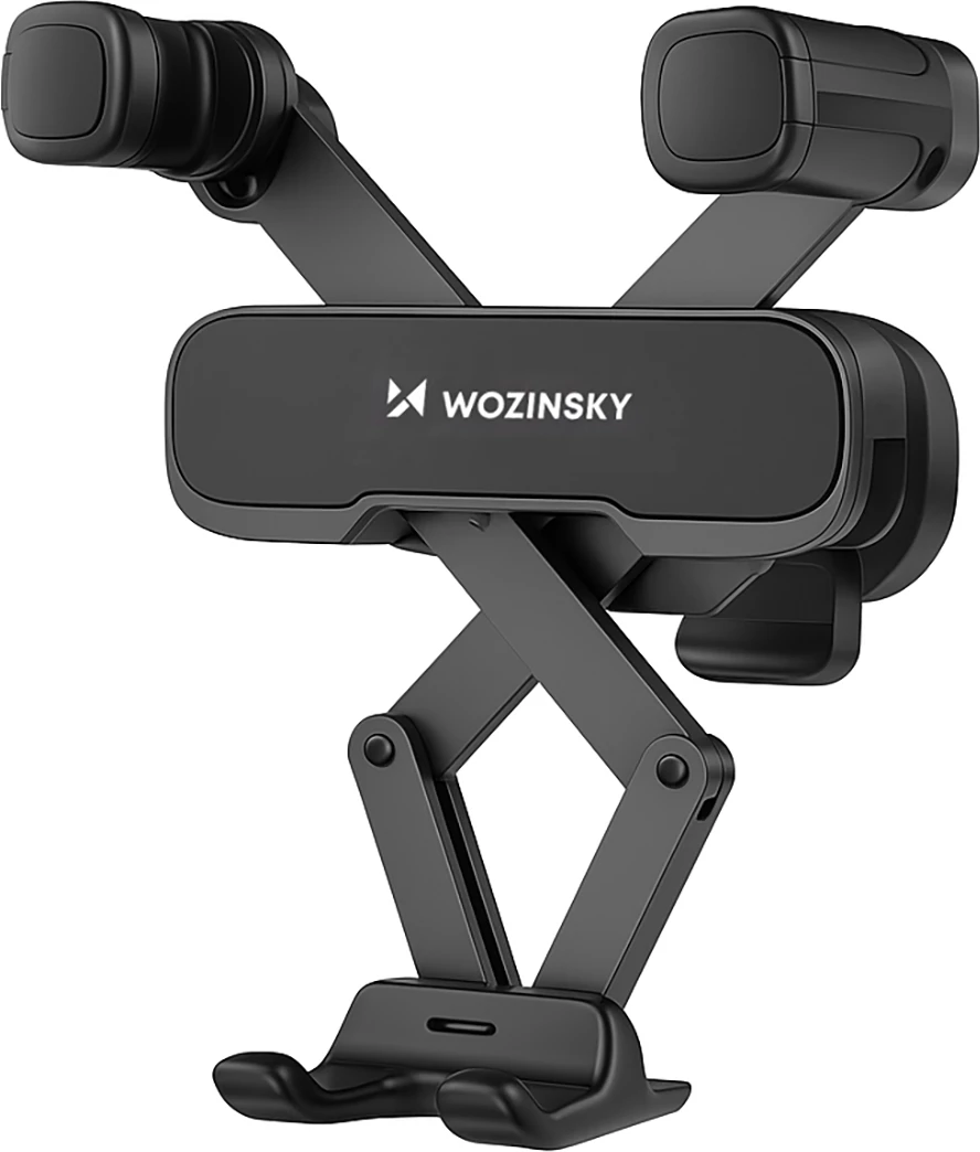 Mbështjellës telefoni për veturë Wozinsky WCHBK7, gravitacional, për grilë ajrimi, i zi