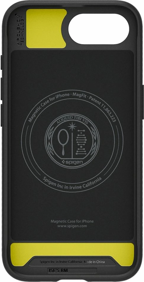 Mbështjellës Spigen Rugged Armor MagSafe për iPhone 16e, i zi