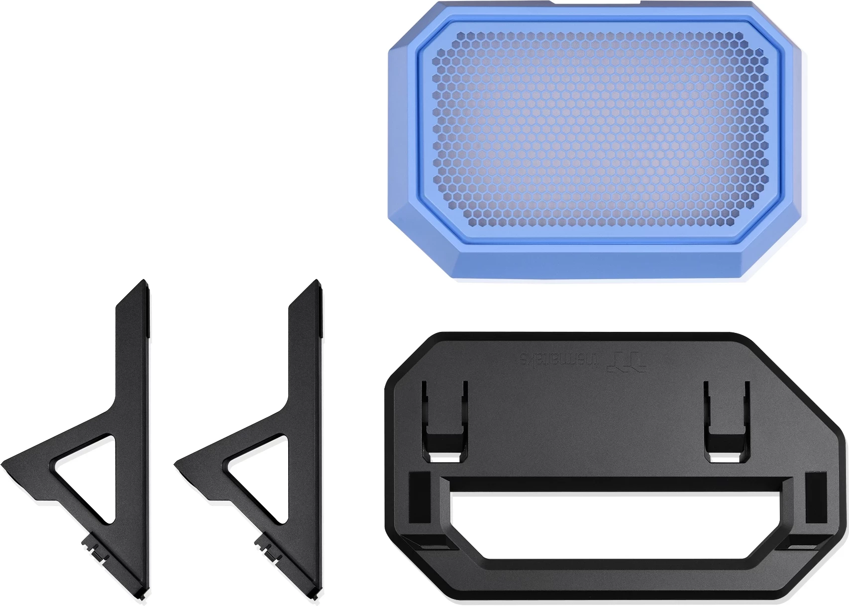 Kasë aksesor Thermaltake Tower 600, komplet mbështetës, anti-pluhur, zi/blu