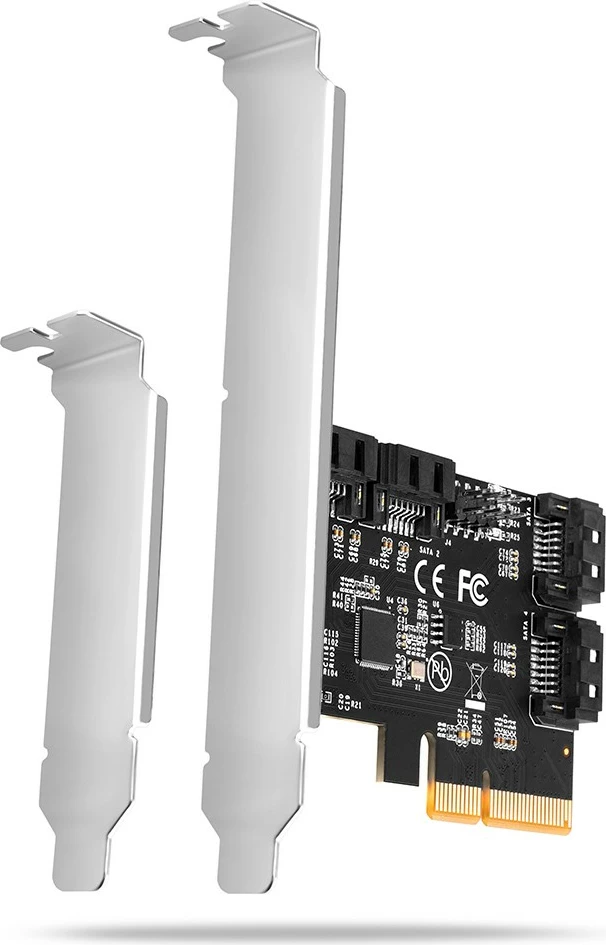 Kartë zgjerimi AXAGON PCES-SA4X4, 4x SATA 6G, PCIe, ASM1164, për kompjuter, e zezë