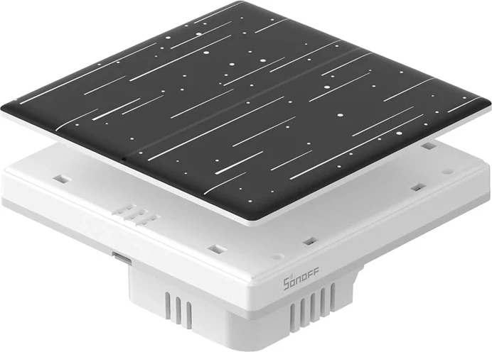 Kapak dekorativ Sonoff T5-2C-86-star për çelës të mençur, plastikë, zi