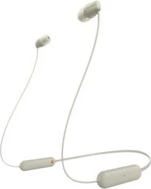 Kufje Sony WI-C100 Bluetooth in-ear me mikrofon, rreze 10 m, beige