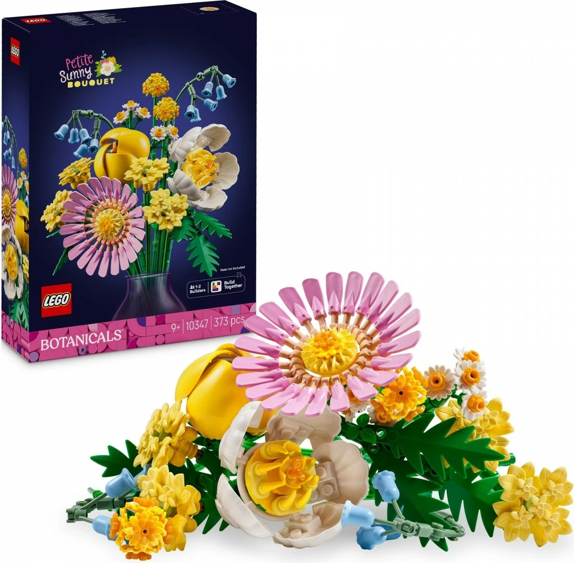 Set LEGO Botanicals 10347 Small Sunny Bouquet, 373 pjesë, plastikë, shumëngjyrëshe