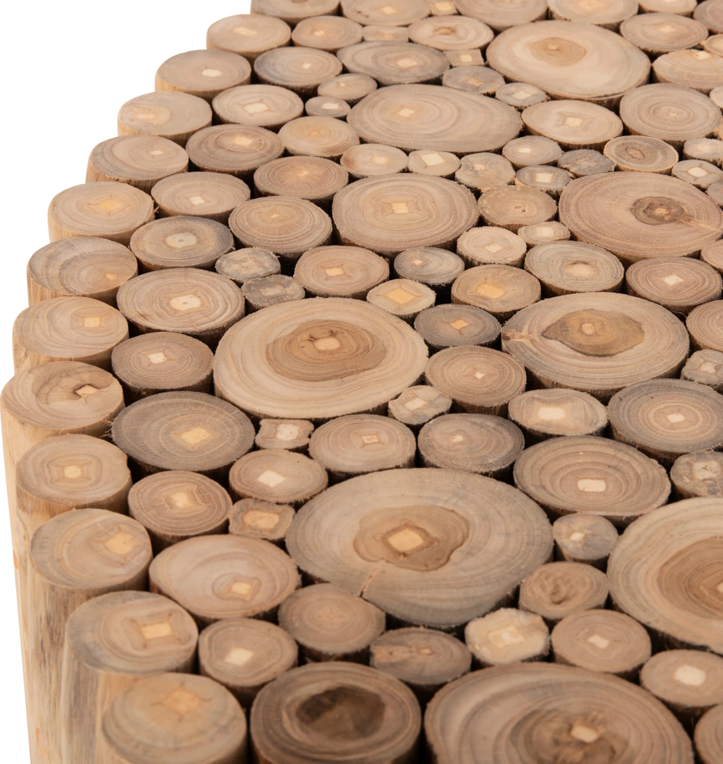 Tavolinë kafeje e rrumbullakët COOTER FH9862 degë TEAK - natyrale Φ100x40Hcm