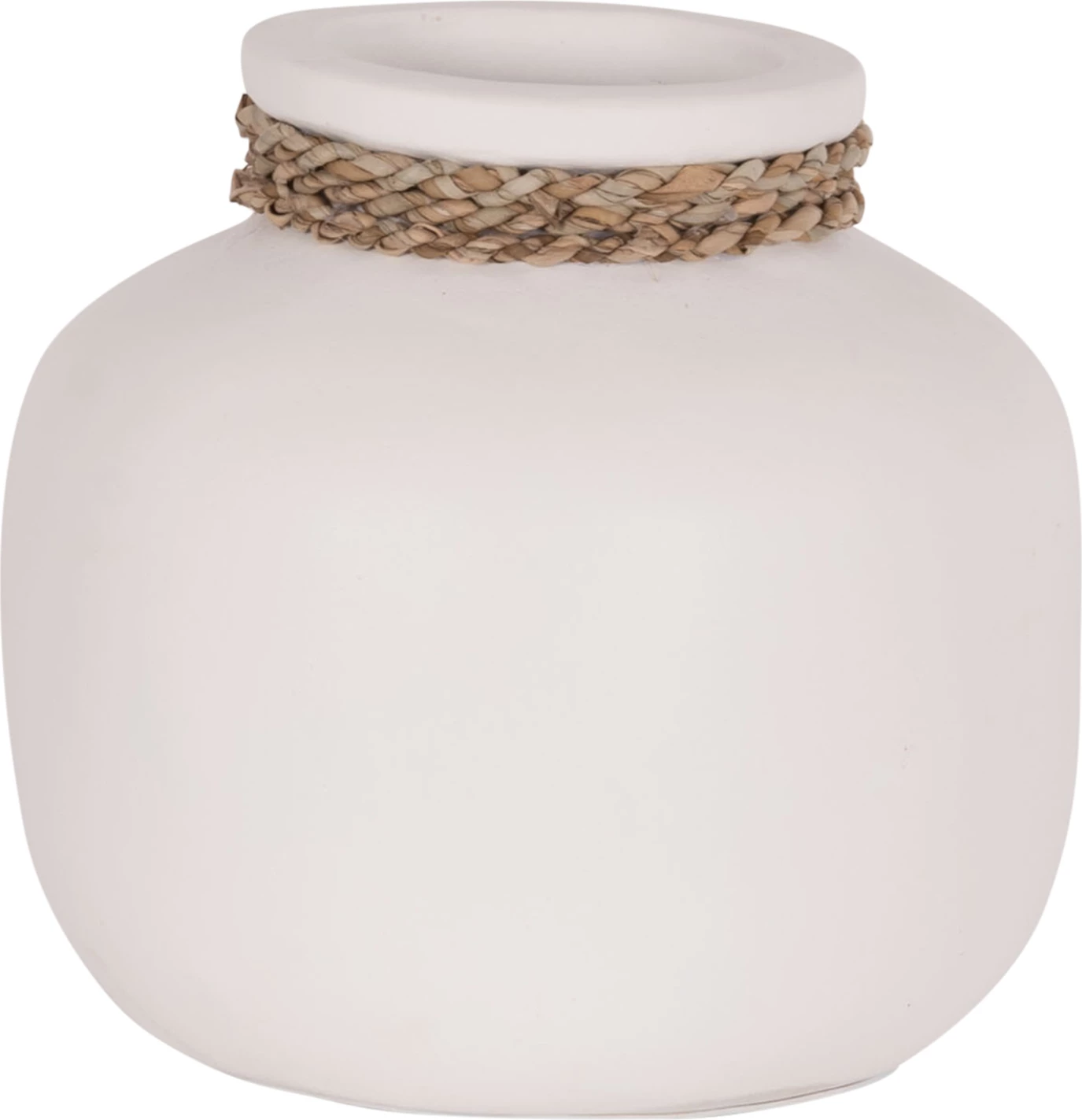 Vazo dekorative tavoline CAMMER, terrakotë e bardhë, FH4687.02S, 22x20cm