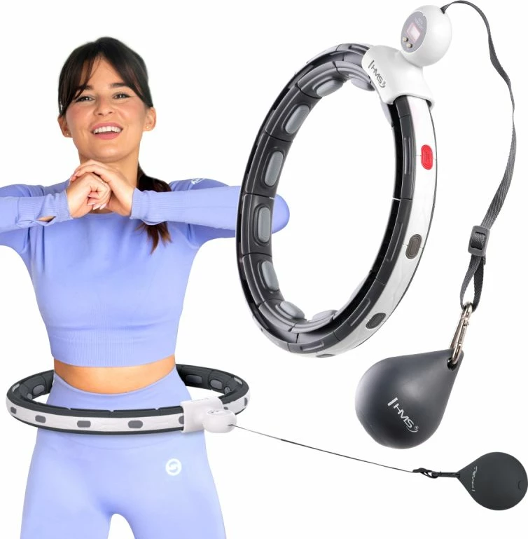 Hula hop me magnet e peshë HMS HHM15, i zi