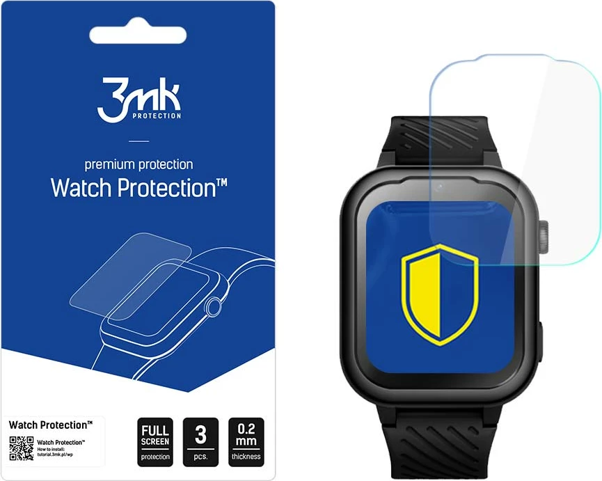Xham mbrojtës për smartwatch 3mk Protection FlexibleGlass Lite për Garett Essa Go, set prej 3 copësh