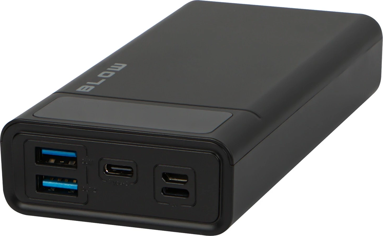 Power bank, BLOW PB20E 20000mAh QC 3.0 + PD 22.5W, USB-C + 2x USB-A, me ekran LED, e zezë