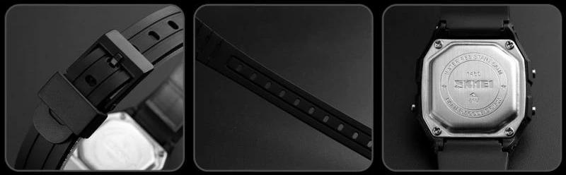 Orë dore digjitale për femra Skmei, e zezë