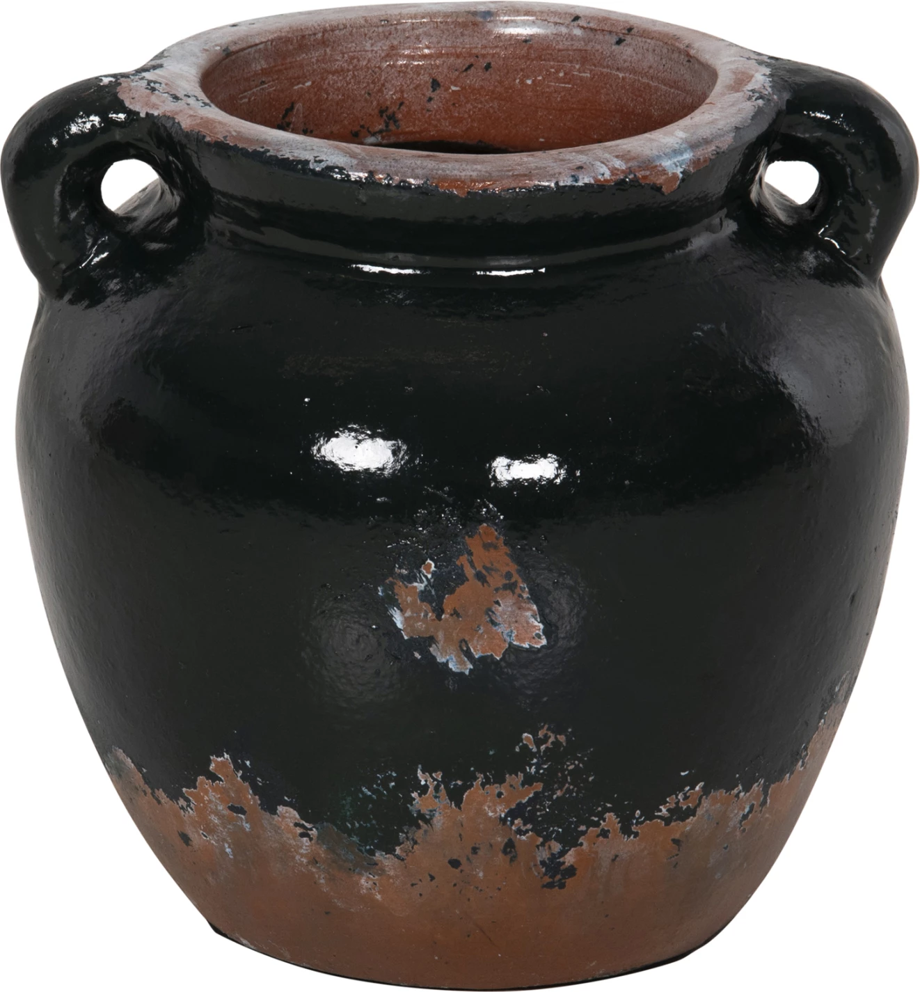 Vazo dekorative FH4380 terrakote, ngjyrë e zezë