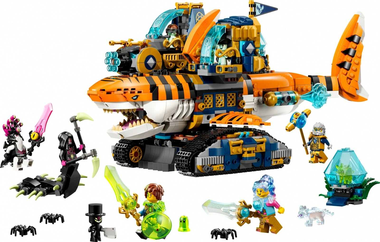 Set LEGO DREAMZzz 71515 Tiger Shark Tank, 1548 pjesë, 2-në-1, 9+ vjeç