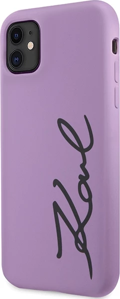 Mbështjellës Karl Lagerfeld KLHCN61SKSVGU për iPhone 11/XR 6.1", silikon, vjollcë