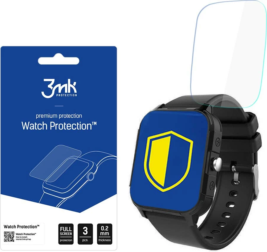 Xham mbrojtës për smartwatch 3mk Protection FlexibleGlass për Forever Igo 2 JW150, Transparent