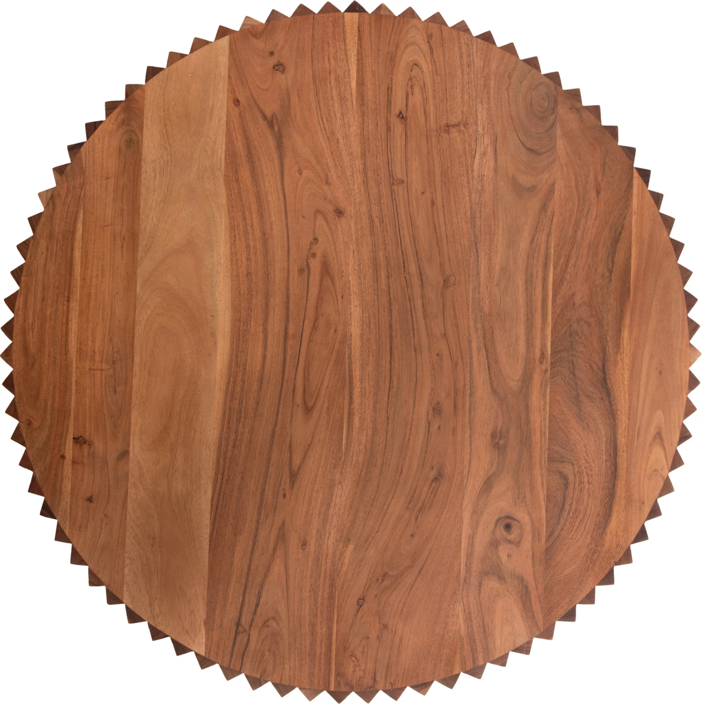 Set 2 tavolina kafeje rrethore, dru akacie, ngjyrë natyrale, Φ90 & Φ40cm