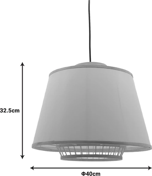 Dritë tavani Certy Inart E27 bambu ngjyrë natyrale D50χ33cm