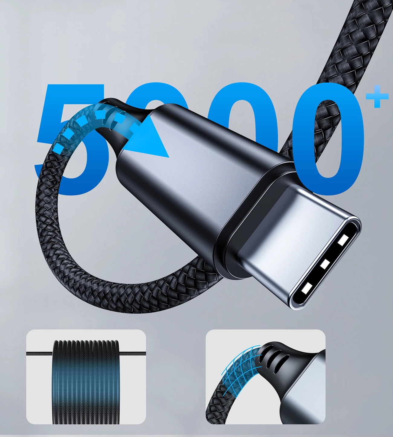 Kabllo audio Choetech AUX006, USB-C në mini jack 3.5mm, 1m, e zezë