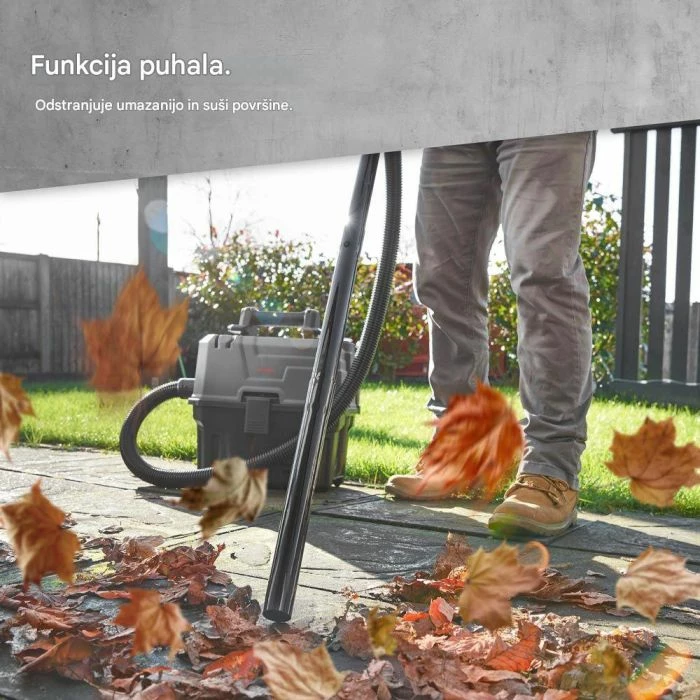 Fshesë me korrent VONHAUS 3500391 për të lagësht dhe të thatë, 1200 W, rezervuar 15 L, funksion fryrje, gri/zezë