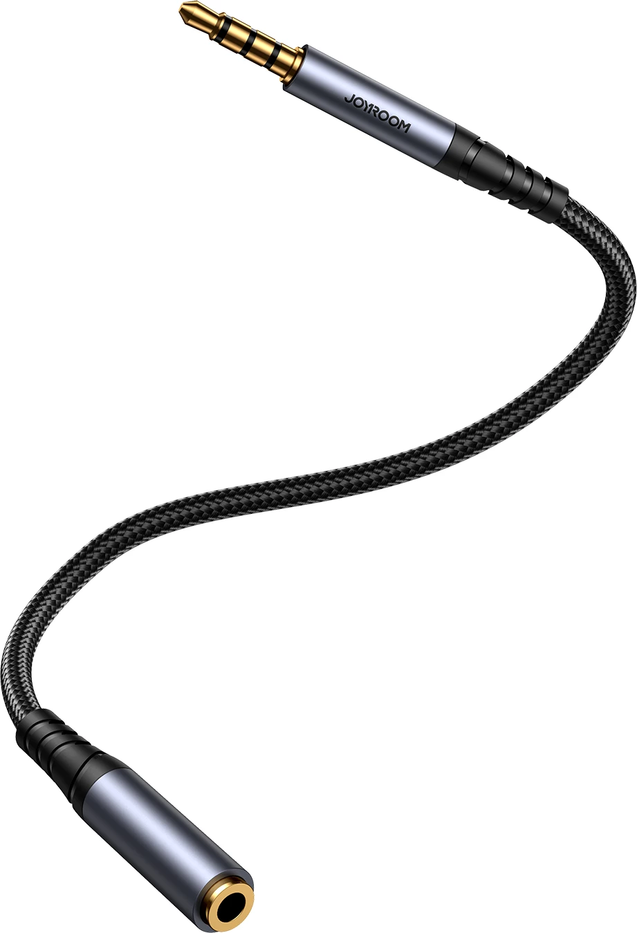 Kabllo audio AUX Joyroom SY-A09, 1.2m, mini jack 3.5mm mashkull-femër, e zezë