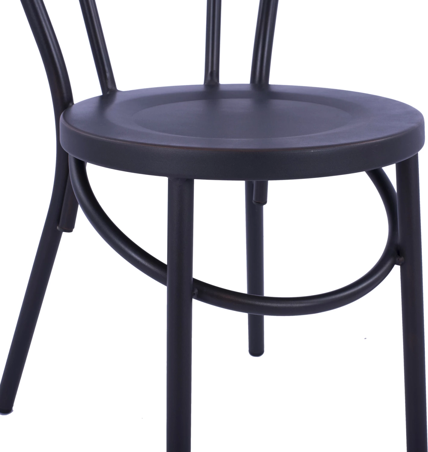 Karrige alumini tip Vjenë, ngjyrë e zezë e ndryshkur, FH5557.01, 42x52x88,5 cm, set prej 6 copë