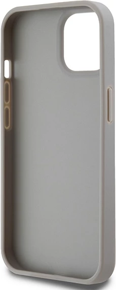 Mbështjellës DKNY Mono Stripe & Metal Logo për iPhone 15/14/13, 6.1", Bezhe