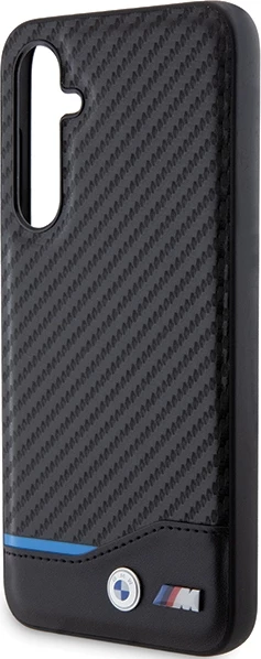 Mbështjellës BMW Leather Carbon për Samsung Galaxy S23 FE, i zi