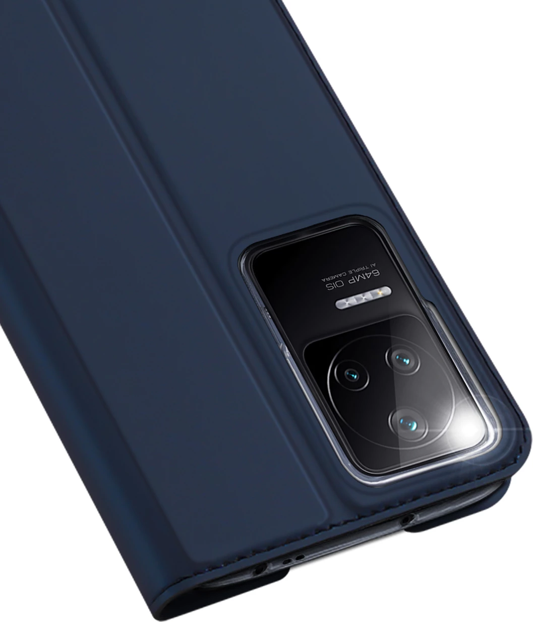 Mbështjellës Dux Ducis Skin Pro për Xiaomi Poco F4 5G, me kapak, xhep kartelash dhe funksion qëndrimi, Kaltër