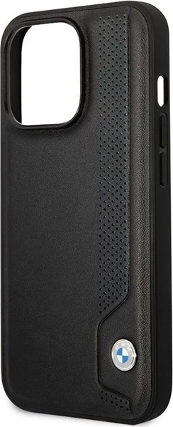 Mbështjellës BMW BMHCP14L22RBDK për iPhone 14 Pro 6.1", hardcase, lëkurë, e zezë