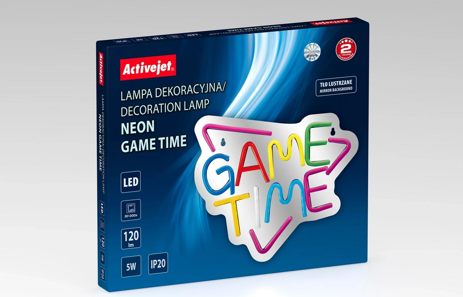 Lampë dekorative LED Activejet AJE-NEON GAME TIME, Multingjyrëshe