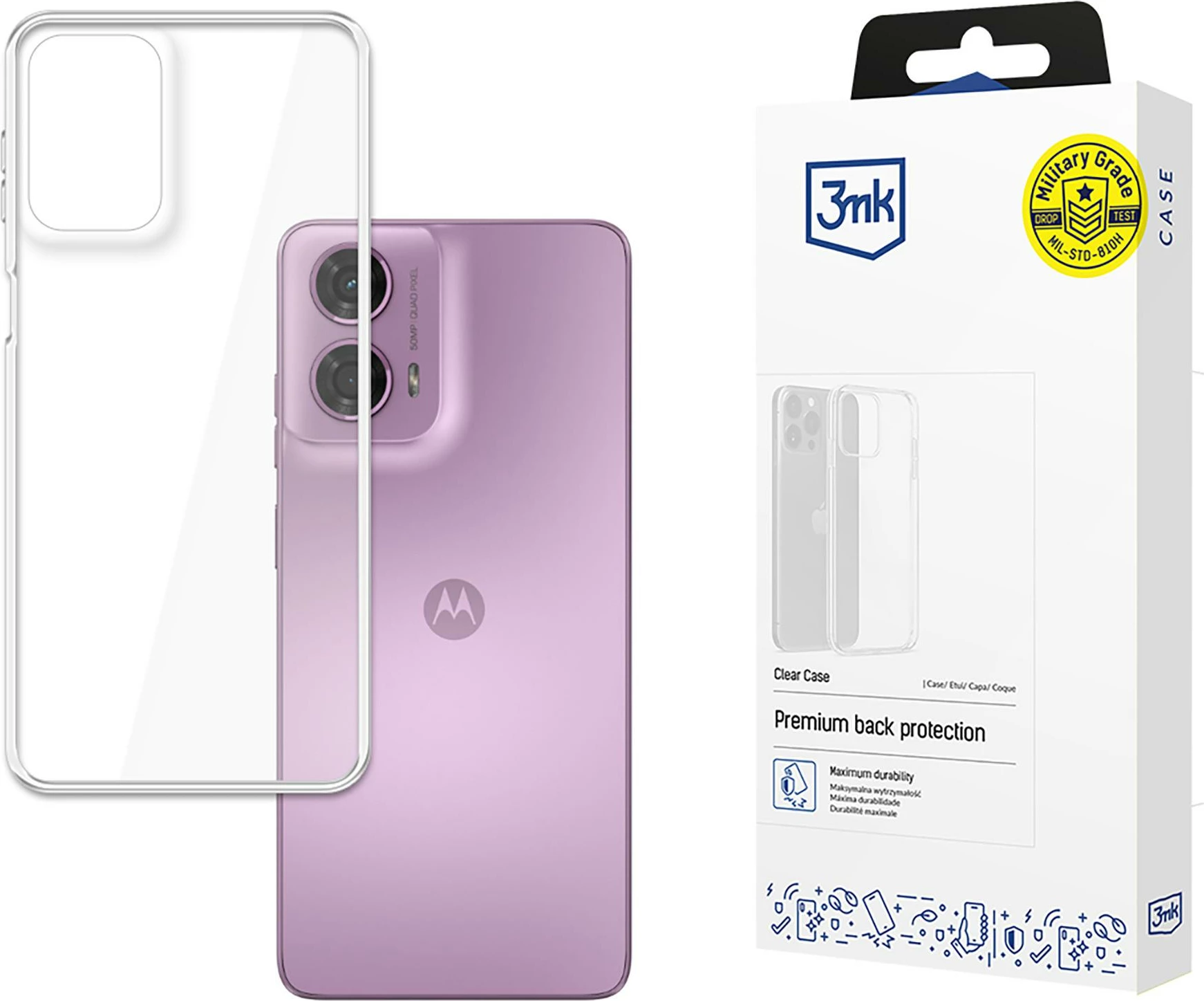 Mbështjellës 3mk Clear Case për Motorola Moto G24, transparent