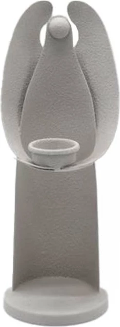 Mbajtës qirinjsh SERAF, metal i bardhë, 11.5x10.5x30.5 cm