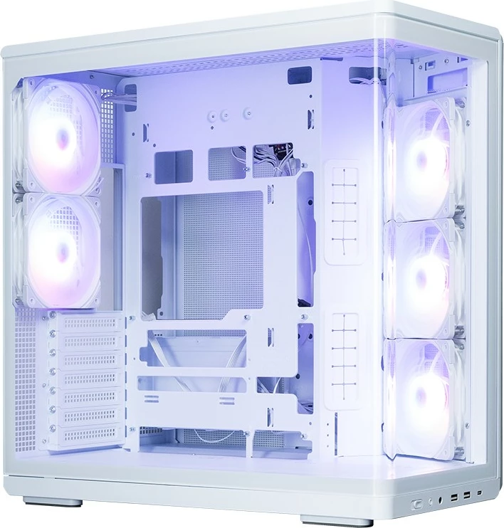 Kasë, Zalman P60, mid-tower, për ATX/Micro ATX/Mini ITX, 5x ARGB ventilatorë, e bardhë