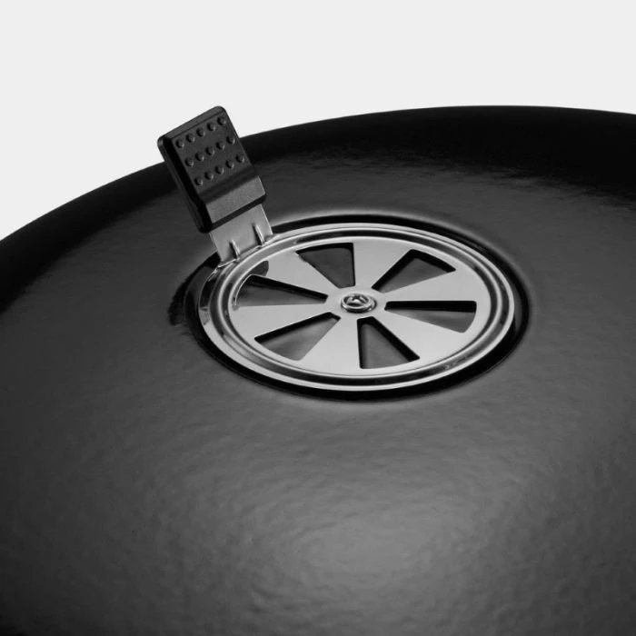 Skara kettle me qymyr VONHAUS 2500934, diametër 53.5 cm, me kapak e termometër, e zezë