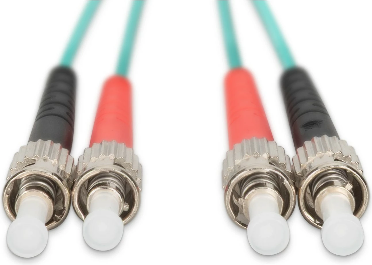 Kabëll optik Digitus OM3, ST në ST, 1m, aqua